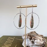 Stamped Jasper Hoops