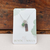 Fused Turquoise Charm Necklace