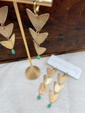 Recycled Patina Chevron Earrings