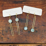Paperclip Amazonite Dangles