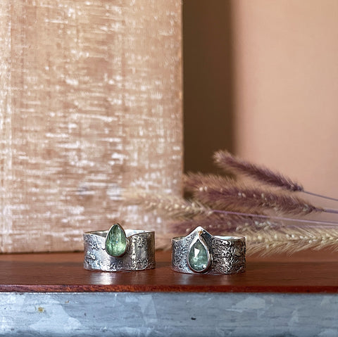 Kyanite Crown Rings