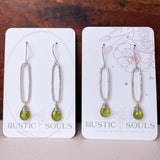 Paperclip Peridot Sterling Dangles