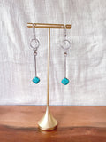 Hoop & Bar Turquoise Earrings