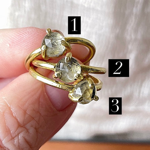 Rutilated Quartz Rings