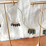Bloodstone Hoop Earrings