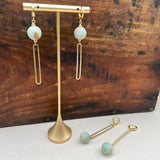 Paperclip Amazonite Dangles