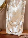 Gold Bar Beaded Necklaces