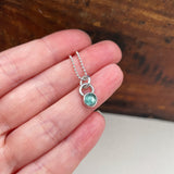 Dainty Kyanite Charm Necklace and Studs