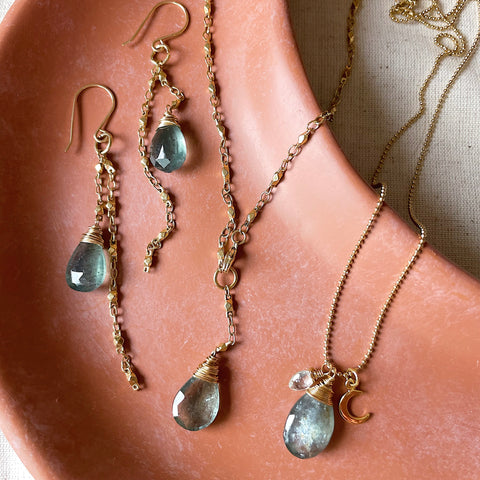 Mixed Aquamarine Necklaces & Earrings
