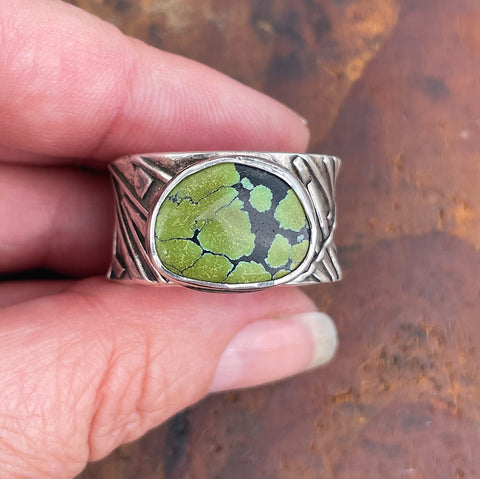 Unisex Fused Turquoise Ring