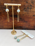 Paperclip Amazonite Dangles