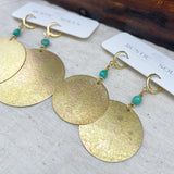 Recycled Patina Round Earrings