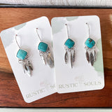 Turquoise Paddle Earrings