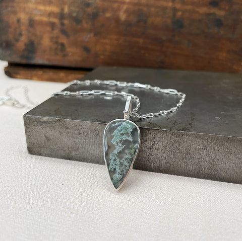 Moss Agate Ring & Necklace