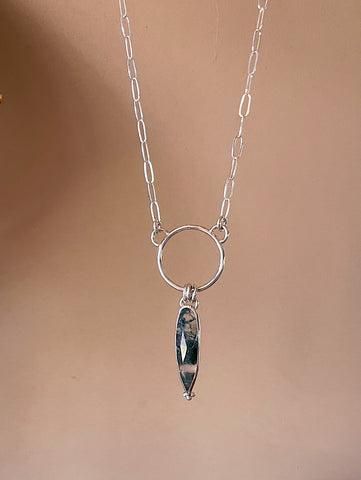 Viridian Moss Agate Necklace