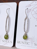Paperclip Peridot Sterling Dangles