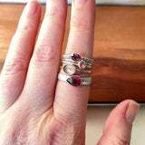 Pink Tourmaline Ring Stackers