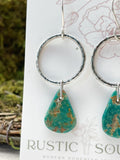 Kingman Turquoise Hoop Earrings