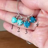 Dainty Trillion Turquoise Charms