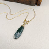Moss Agate Snake Necklace