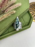 Moss Agate Goddess Rings