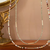 Gold Bar Beaded Necklaces