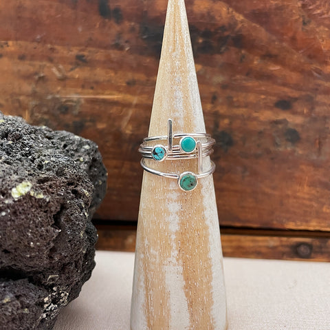 Dainty Turquoise Stacking Rings