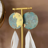 Recycled Patina Feather Earrings