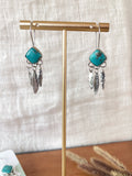 Turquoise Paddle Earrings