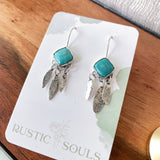Turquoise Paddle Earrings