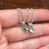 Dainty Moss Agate Charm Necklace