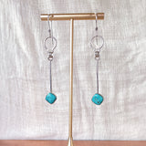 Hoop & Bar Turquoise Earrings