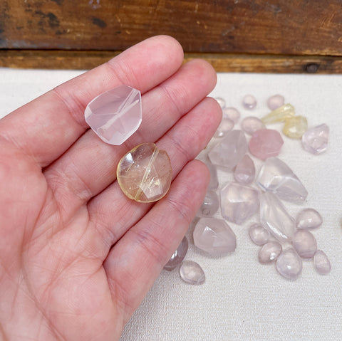 Destash Rose Quartz & Citrine Beads