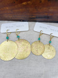 Recycled Patina Round Earrings