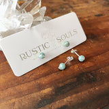 Turquoise Ball Stud Earrings