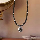 Golden Sapphire Beaded Necklace