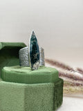 Moss Agate Goddess Rings