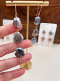 Diamond Moonstone Earrings