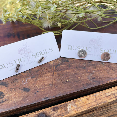 Reticulated Sterling Studs