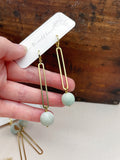 Paperclip Amazonite Dangles