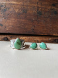 Turquoise Moon Ring & Stud Earrings