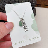 Fused Turquoise Charm Necklace