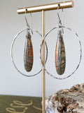 Stamped Jasper Hoops