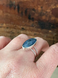 Blue Kyanite Split Shank Ring
