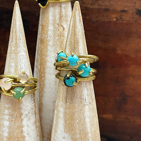 Turquoise Brass Ring