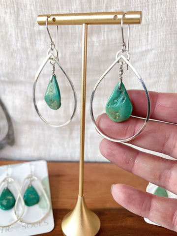 Turquoise Hoop Earrings