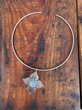 Blue Kyanite Floral Collar Necklace