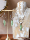 Viridian Chalcedony Earrings & Necklace Set