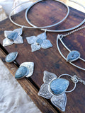Blue Kyanite Crescent Collar Pendant
