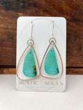 Geometric Turquoise Hoops